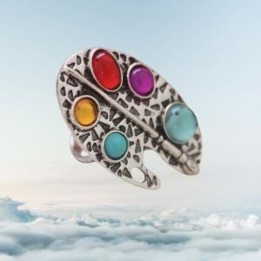 Artist Pallet Ring / Adjustable / Unisex